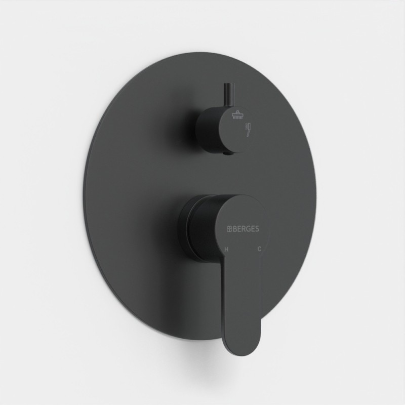 Душевой комплект BERGES NARDIS 2R BLACK, черный матовый