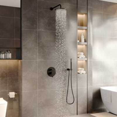 Душевой комплект BERGES NARDIS 2R BLACK, черный матовый