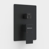Душевой комплект BERGES VENTAS 3S BLACK, черный матовый
