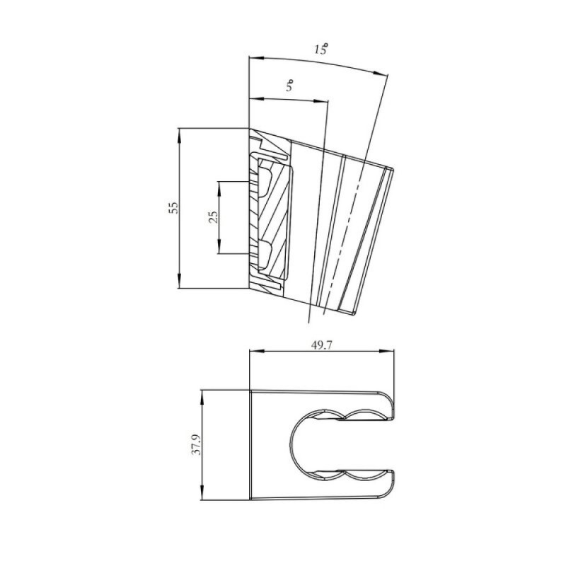 Держатель для лейки Iddis Optima Home 080BC00i53, PVD-покрытие, хром матовый