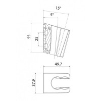 Держатель для лейки 080 Iddis Shower Holder, черный, 080BL00i53