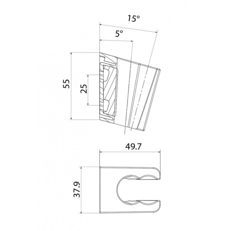 Держатель для лейки 080 Iddis Shower Holder, черный, 080BL00i53