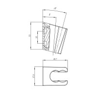 Держатель для лейки Iddis Optima Home 080MG00i53, PVD-покрытие, золото матовое