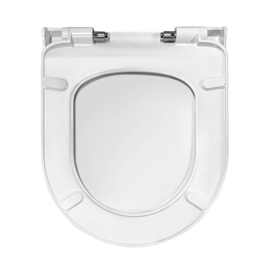 Унитаз BERGES подвесной EGO Real Rimless 49см, сиденье дюропласт Toma Slim SO, микролифт, быстросъем