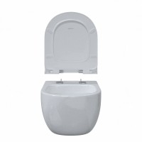 Унитаз BERGES подвесной EGO XL 54 см, сиденье дюропласт Toma Slim SO, микролифт, быстросъем