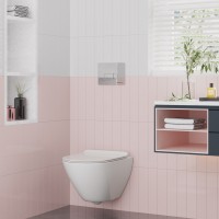 Унитаз BERGES подвесной PUMA Rimless 51см, сиденье дюропласт Toma Slim SO, микролифт, быстросъем