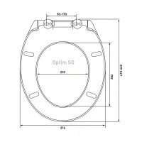 Унитаз BERGES подвесной ALBIT S Rimless 52 см, сиденье Optim SO, микролифт, быстросъем