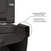 EGO XL, матовый антрацит, микролифт, быстросъёмное