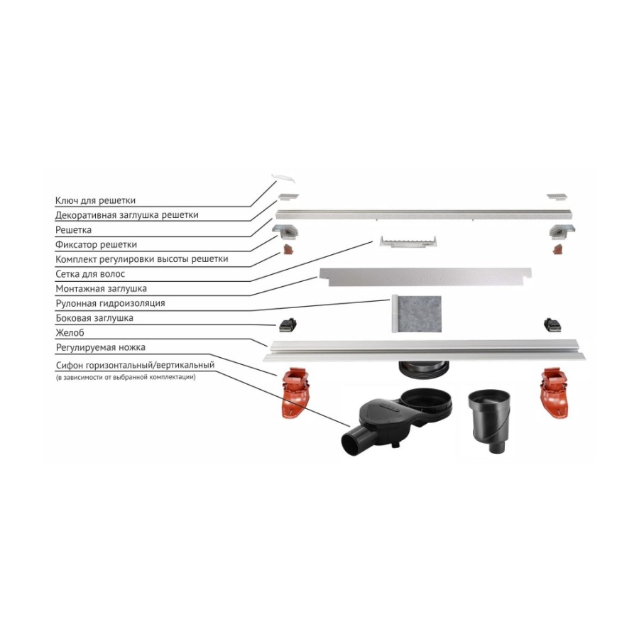 Душевой лоток Berges SUPER Slim 800