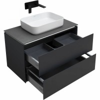 Тумба под раковину Allen Brau Infinity 1.21001.AM, 85 см, подвесная, антрацит матовый