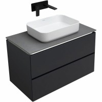 Тумба под раковину Allen Brau Infinity 1.21001.AM, 85 см, подвесная, антрацит матовый