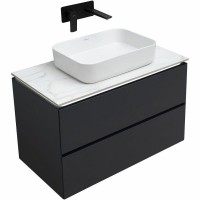 Тумба под раковину Allen Brau Infinity 1.21001.AM, 85 см, подвесная, антрацит матовый