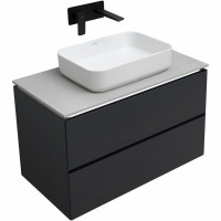Тумба под раковину Allen Brau Infinity 1.21001.AM, 85 см, подвесная, антрацит матовый