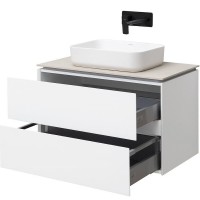 Тумба под раковину Allen Brau Infinity 1.21001.WM, 85 см, подвесная, белый матовый