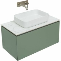 Тумба под раковину Allen Brau Infinity 1.21002.CGM, 85 см, подвесная, олива матовый