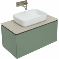 Тумба под раковину Allen Brau Infinity 1.21002.CGM, 85 см, подвесная, олива матовый