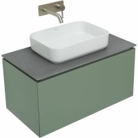 Тумба под раковину Allen Brau Infinity 1.21002.CGM, 85 см, подвесная, олива матовый