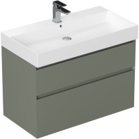 Тумба под раковину Allen Brau Infinity 1.210026.CGM, 85 см, подвесная, олива матовый