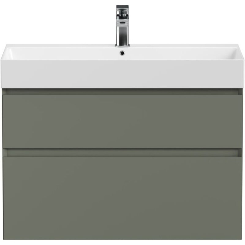 Тумба под раковину Allen Brau Infinity 1.210026.CGM, 85 см, подвесная, олива матовый