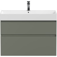Тумба под раковину Allen Brau Infinity 1.210026.CGM, 85 см, подвесная, олива матовый