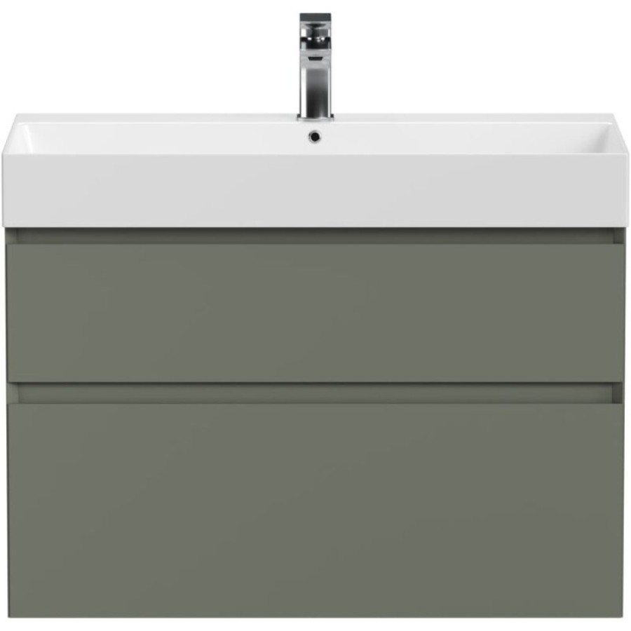 Тумба под раковину Allen Brau Infinity 1.210026.CGM, 85 см, подвесная, олива матовый