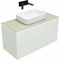 Тумба под раковину Allen Brau Infinity 1.21003.WM, 100 см, подвесная, белый матовый