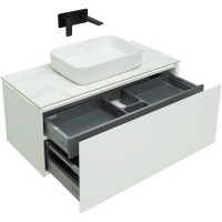 Тумба под раковину Allen Brau Infinity 1.21004.WM, 100 см, подвесная, белый матовый