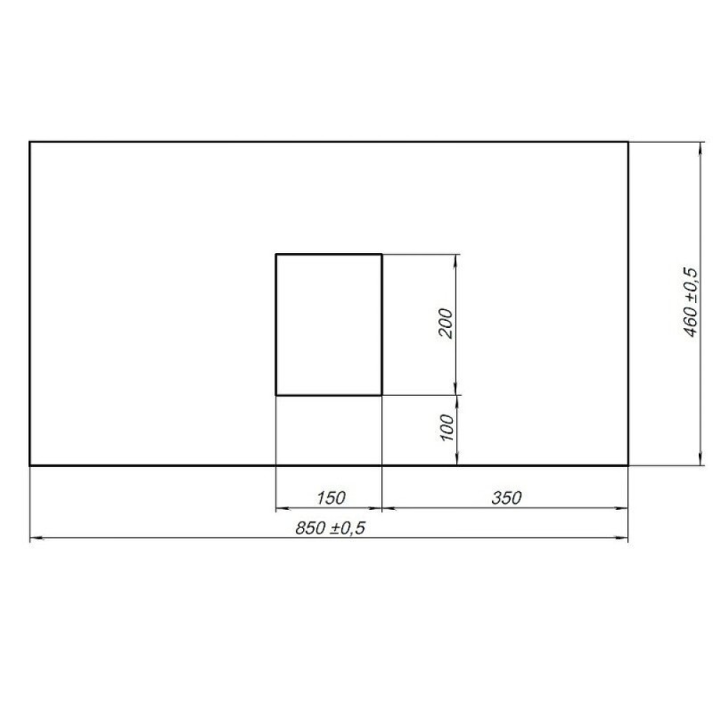 Столешница Allen Brau Infinity 1.21011.M, 85 х 46 см, керамогранит, мрамор