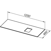 Столешница Allen Brau Infinity 1.21015.B, 120 х 46 см, керамогранит, левая, бежевый
