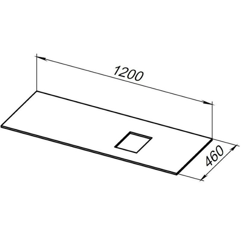 Столешница Allen Brau Infinity 1.21015.B-S, 120 х 46 см, керамогранит, левая, бежевый структ
