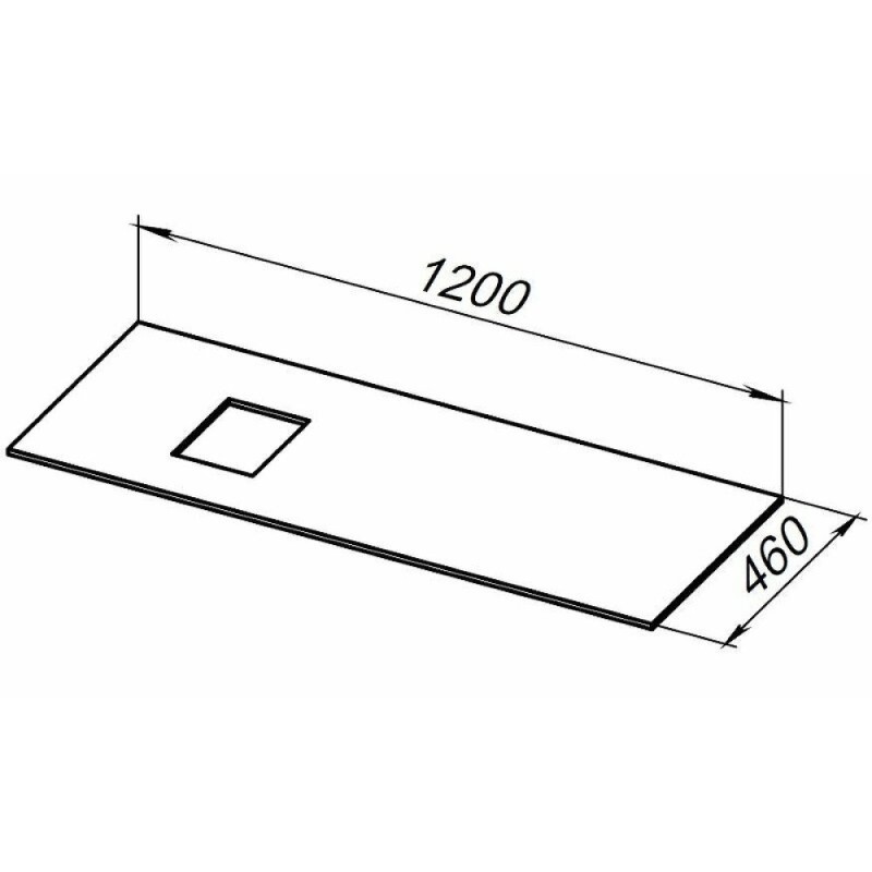 Столешница Allen Brau Infinity 1.21015.K , 120 х 46 см, искусственный камень, левая, белая