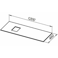 Столешница Allen Brau Infinity 1.21015.K , 120 х 46 см, искусственный камень, левая, белая