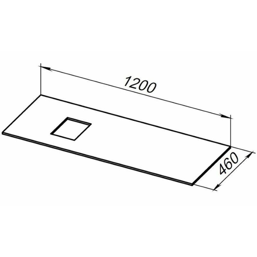 Столешница Allen Brau Infinity 1.21015.K , 120 х 46 см, искусственный камень, левая, белая