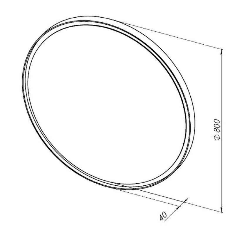 Зеркало Allen Brau Infinity 1.21017.WT, 80 см, с LED-подсветкой, с сенсорным выключателем, белый