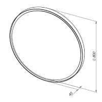 Зеркало Allen Brau Infinity 1.21017.WT, 80 см, с LED-подсветкой, с сенсорным выключателем, белый