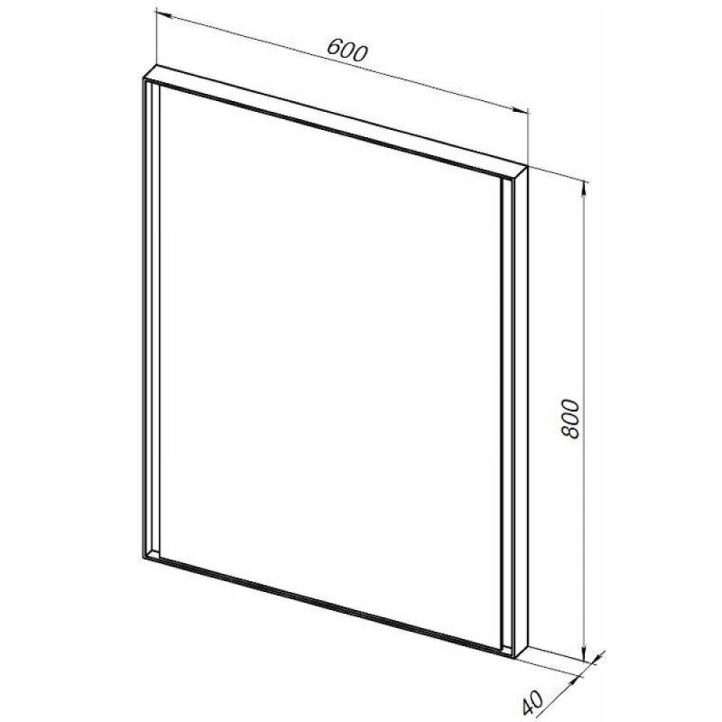 Зеркало Allen Brau Infinity 1.21018.BL, 60 см, с LED-подсветкой, с сенсорным выключателем, черный