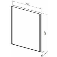 Зеркало Allen Brau Infinity 1.21018.BL, 60 см, с LED-подсветкой, с сенсорным выключателем, черный