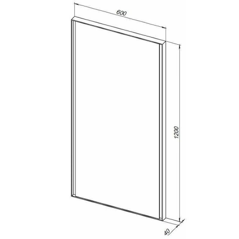 Зеркало Allen Brau Infinity 1.21020.BL, 60 см, с LED-подсветкой, с сенсорным выключателем, черный