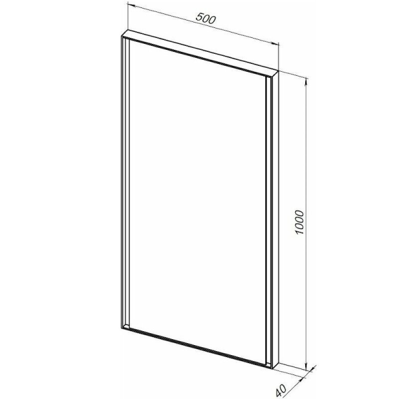 Зеркало Allen Brau Infinity 1.21021.BL, 50 см, с LED-подсветкой, с сенсорным выключателем, черный