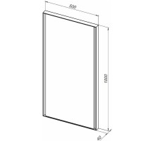 Зеркало Allen Brau Infinity 1.21021.BL, 50 см, с LED-подсветкой, с сенсорным выключателем, черный