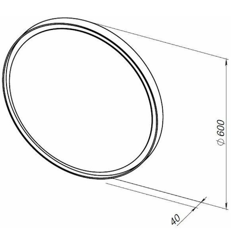 Зеркало Allen Brau Infinity 1.21022.WT, 60 см, с LED-подсветкой, с сенсорным выключателем, белый