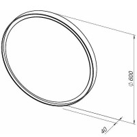Зеркало Allen Brau Infinity 1.21022.WT, 60 см, с LED-подсветкой, с сенсорным выключателем, белый