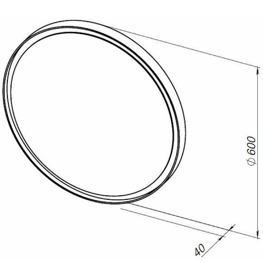Зеркало Allen Brau Infinity 1.21022.WT, 60 см, с LED-подсветкой, с сенсорным выключателем, белый