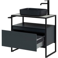 Тумба под раковину Allen Brau Priority 1.31002.AM, 80 см, напольная, антрацит матовый