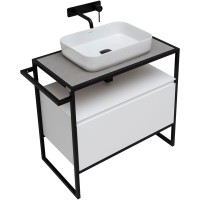 Тумба под раковину Allen Brau Priority 1.31002.WM, 80 см, напольная, белый матовый