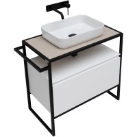 Тумба под раковину Allen Brau Priority 1.31002.WM, 80 см, напольная, белый матовый