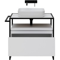 Тумба под раковину Allen Brau Priority 1.31002.WM, 80 см, напольная, белый матовый
