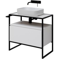 Тумба под раковину Allen Brau Priority 1.31002.WM, 80 см, напольная, белый матовый