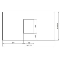 Столешница Allen Brau Priority 1.31010.B, 75.8 х 40.8 см, керамогранит, бежевый