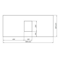 Столешница Allen Brau Priority 1.31011.GR-S, 95.8 х 40.8 см, керамогранит, графит структ